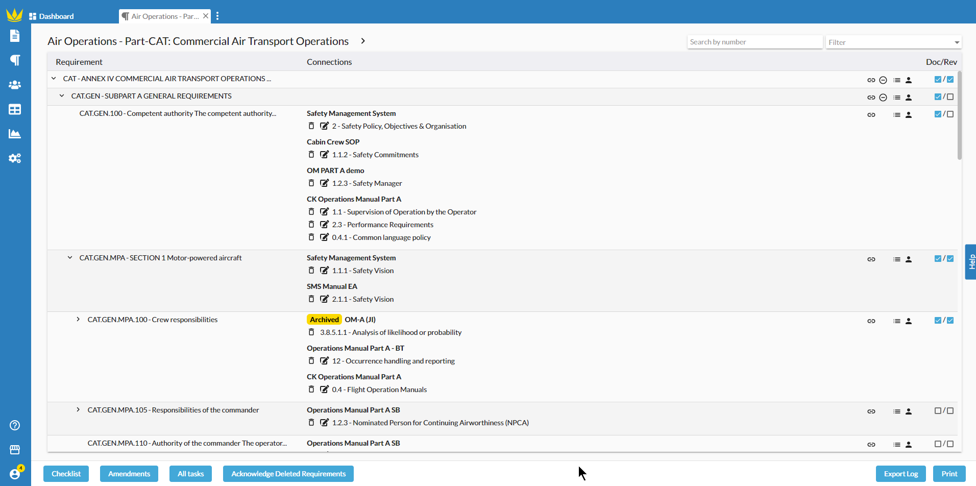 screenshot of Web Manuals